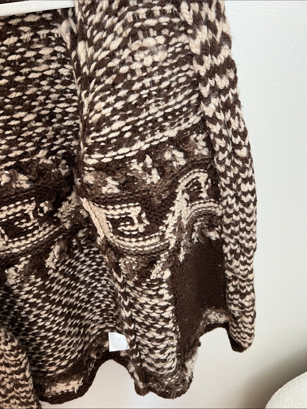 Dolce & Gabbana Archival Cowichan Brown and Cream Knit Button-Up Cardigan - Picture 9 of 10